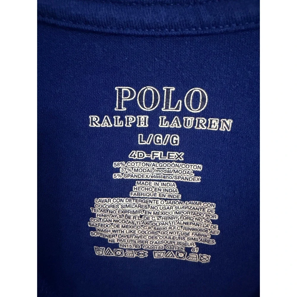 Polo Ralph Lauren Men's Royal Blue 4D-Flex Cotton Blend T-Shirt Size L/G